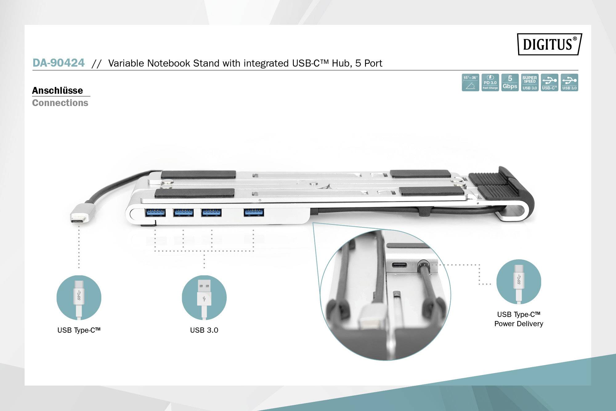 DIGITUS Notebook Riser DA-90424-11