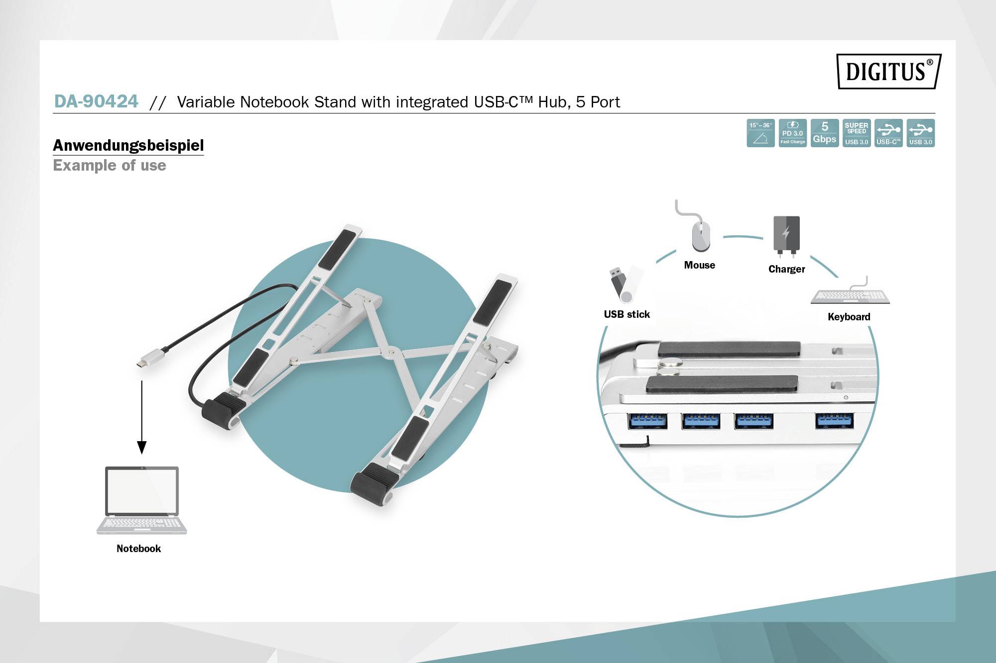 DIGITUS Notebook Riser DA-90424-12