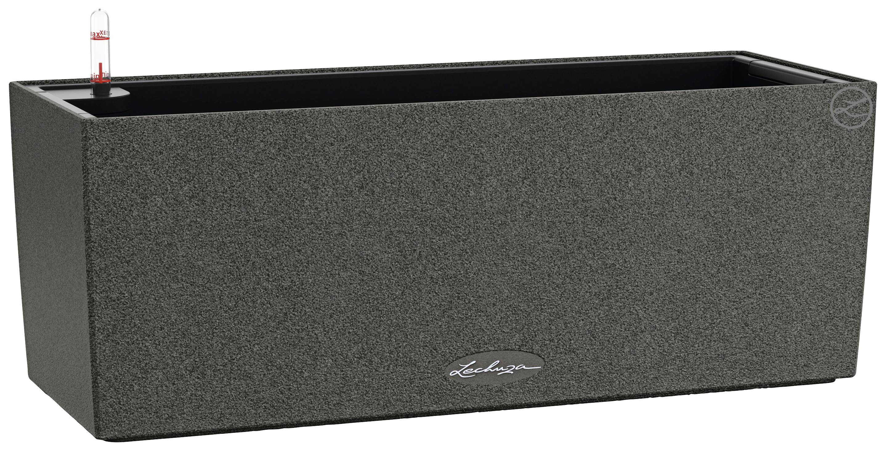 LECHUZA Balkonbak Stone 50 ALL-IN-ONE Zwart - 50 x 19 x 19 cm-0