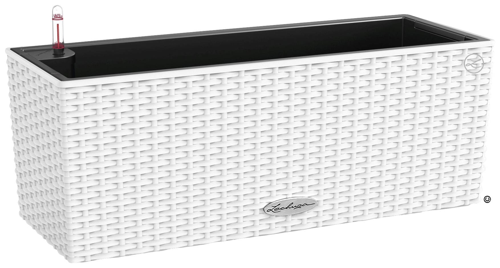 LECHUZA Cottage Balkonbloempot 50 - Wit - 44 x 33 cm - Met Waterreservoir-0