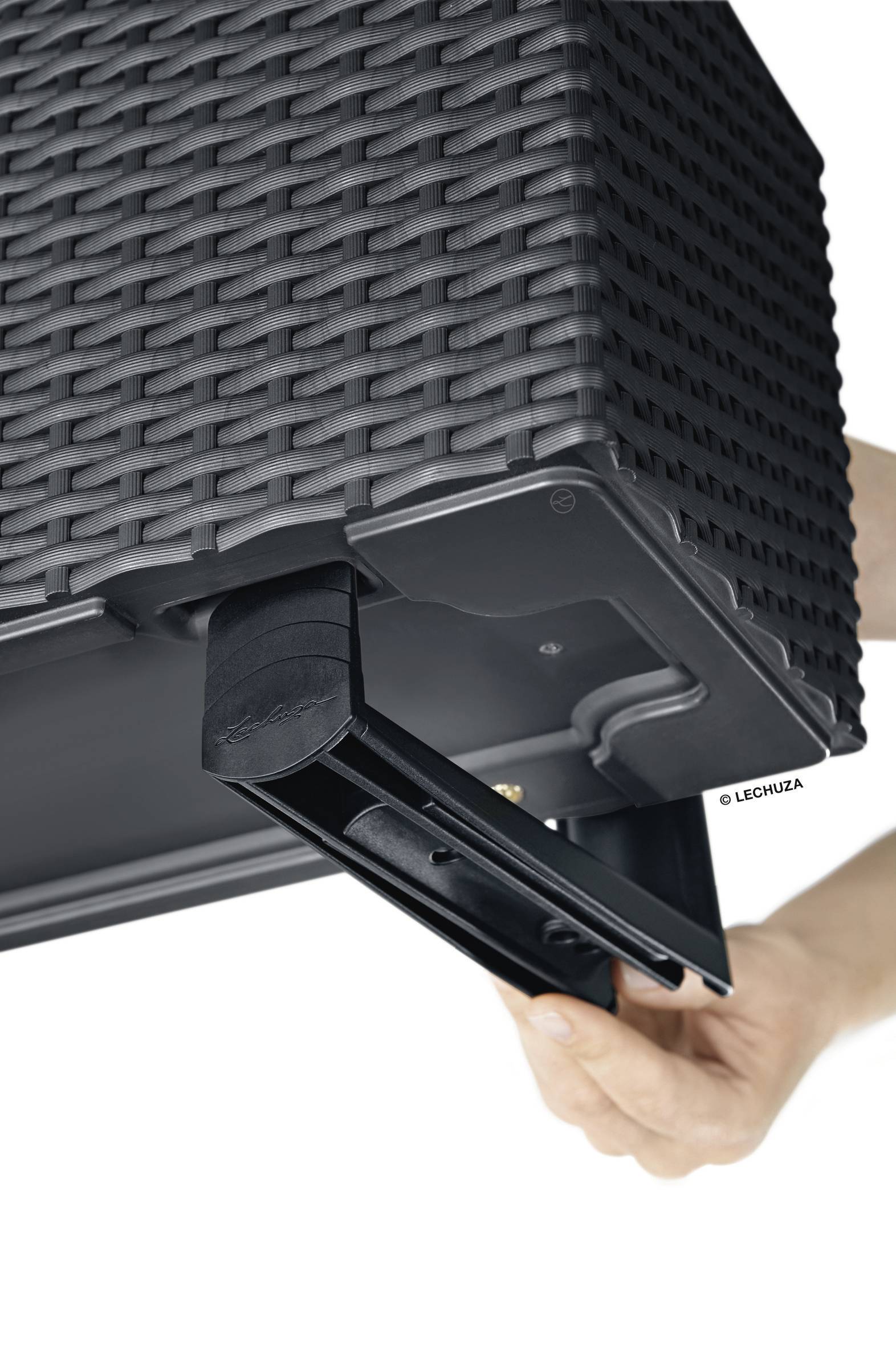 LECHUZA Jardiniere BALCONERA Cottage 80 ALL-IN-ONE Graniet-12