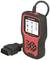 Een OBD-II-diagnoseapparaat met display en bedieningsknoppen, geschikt voor voertuigfoutdiagnose, toont verschillende diagnoseopties op het scherm.