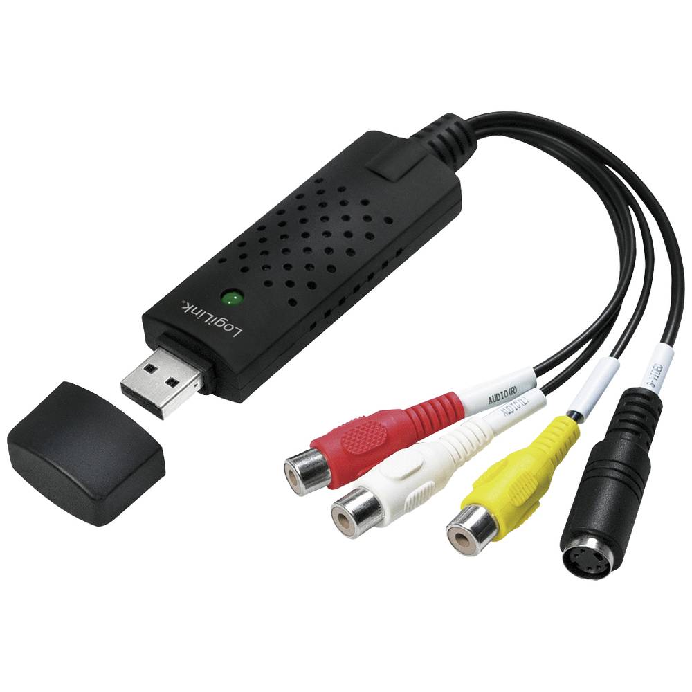 LogiLink USB / Cinch / S-Video AV Aansluitkabel [1x USB - 1x Cinch (stereo), Cinch (video), S-video bus] 10 cm Zwart