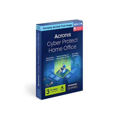 Acronis Cyber Protect Home Office Advanced EU Licentie voor 1 jaar, 3 licenties Windows, Mac, iOS, Android Beveiligingss