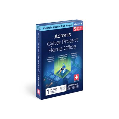 Acronis Cyber Protect Home Office Essentials CH Licentie voor 1 jaar, 1 licentie Windows, Mac, iOS, Android Beveiligings