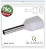 Quadrios 22C433 Dubbele adereindhulzen 0.5 mm² Deels geïsoleerd Wit 1 set(s) Package