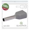 Quadrios 22C434 Dubbele adereindhulzen 0.75 mm² Deels geïsoleerd Grijs 1 set(s) Package