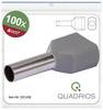 Quadrios 22C438 Dubbele adereindhulzen 4 mm² Deels geïsoleerd Grijs 1 set(s)