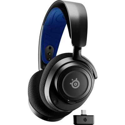 Steelseries Arctis Nova 7P Over Ear headset  Gamen Bluetooth, Radiografisch Stereo Zwart, Blauw Ruisonderdrukking (micro