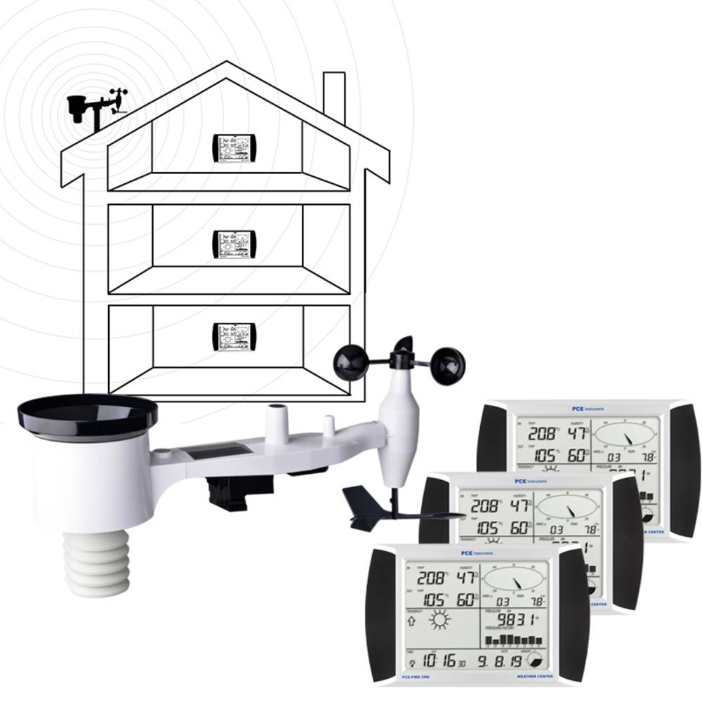 PCE Instruments PCE-FWS 20N-2 Digitaal weerstation