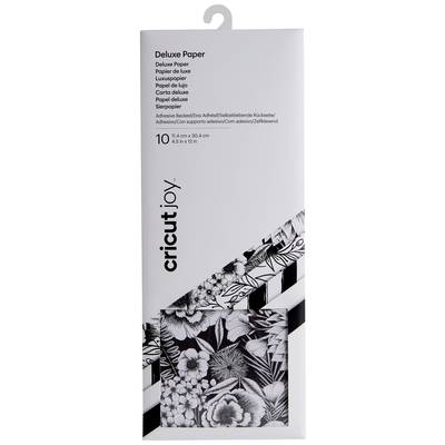 Cricut Joy Adhesive Backed Deluxe Paper Ontwerpset  Zwart, Wit