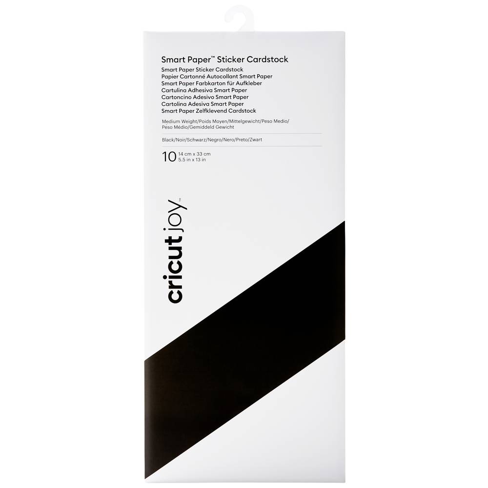 Cricut Joy Smart Sticker Cardstock | zwart | 14x33cm | 10 vellen
