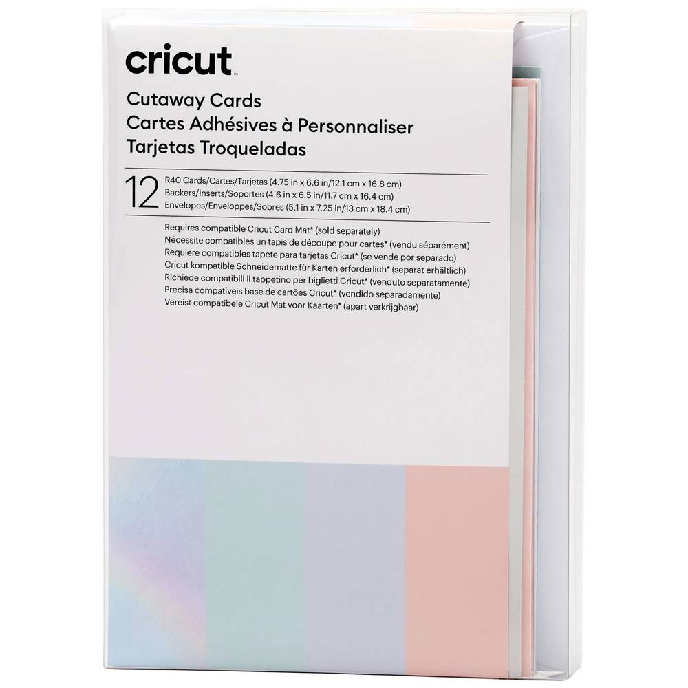 Cricut Cut-Away Cards Pastel R40 (12,1 cm x 16,8 cm) 12-pack