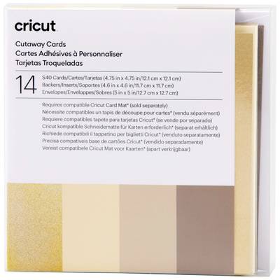 Cricut Cut-Away Cards Neutrals S40 Kaartenset  Grijs, Kaki, Crème