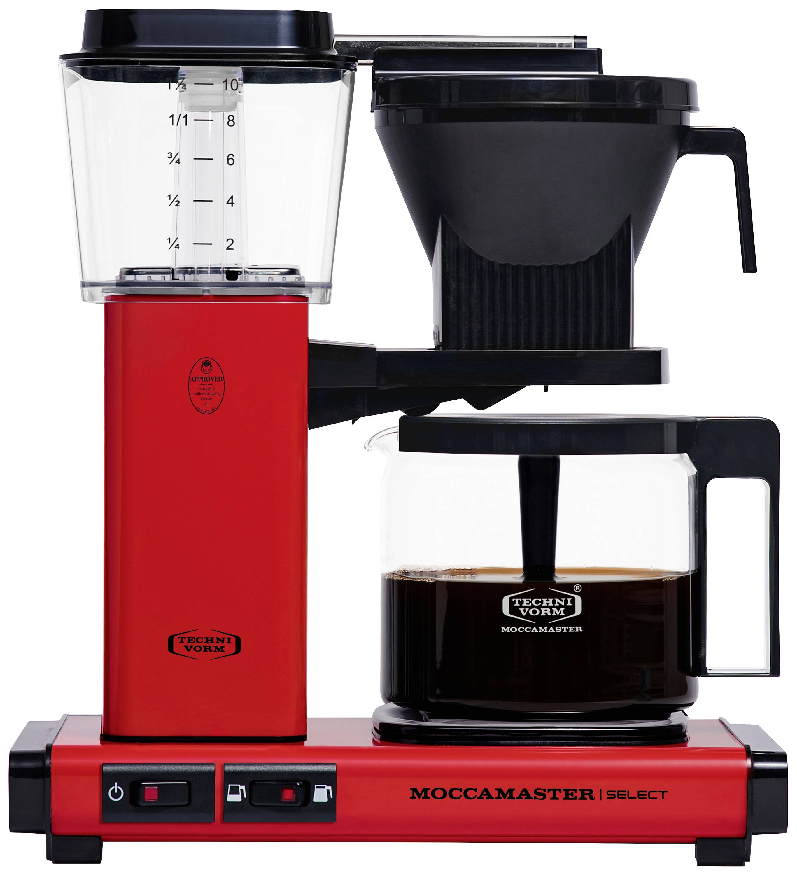 Moccamaster KBG 741 AO - Filterkoffiezetapparaat - 1,25 l - Gemalen koffie - Rood