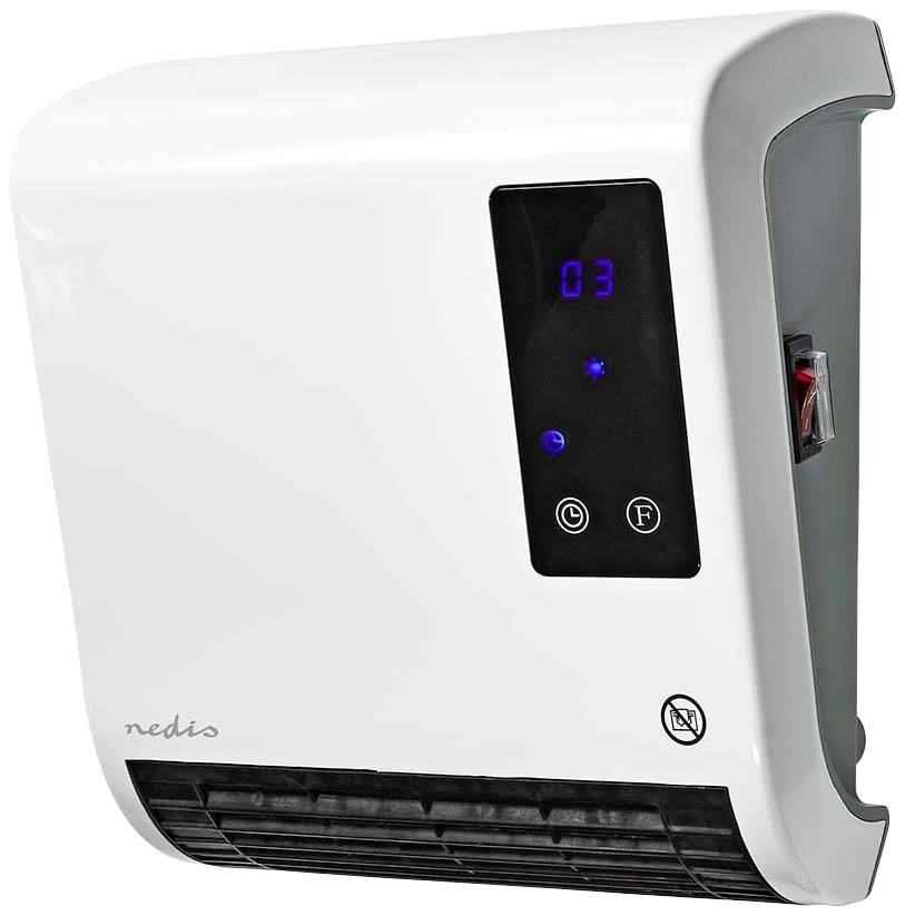 Een witte, wandgemonteerde handdroger met een digitaal display toont het nummer 03. Bedieningspanelen en luchuitgang zijn zichtbaar.