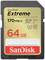 SanDisk Extreme 64 GB SD-kaart met 170 MB/s leessnelheid, geschikt voor hoogwaardige video-opnames.