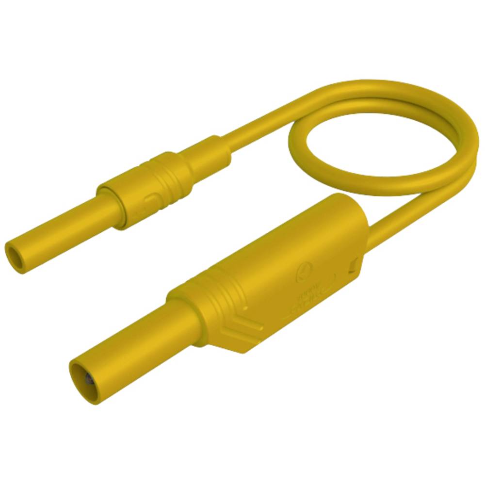 SKS Hirschmann MAL S WS-B 200/2,5 gelb Veiligheidsmeetsnoer [4mm-veiligheidsstekker - 4mm-veiligheidsstekker, stapelbaa
