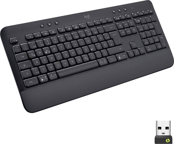Logitech Signature K650 Toetsenbord Bluetooth, Radiografisch QWERTZ, Duits Grafiet Spatwaterdicht