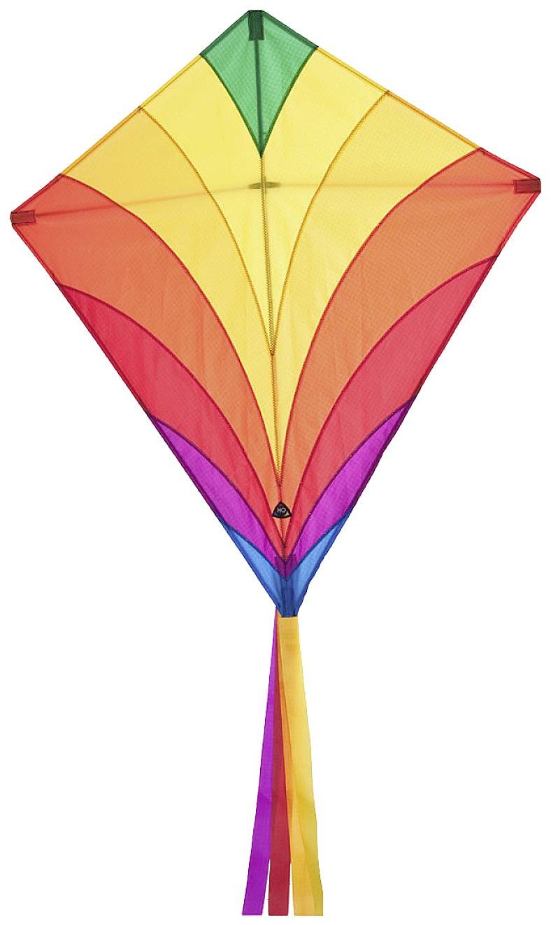 HQ Eenlijns Vlieger Eddy Rainbow Spanwijdte 680 mm Geschikt voor windsterkte 2 - 5 bft