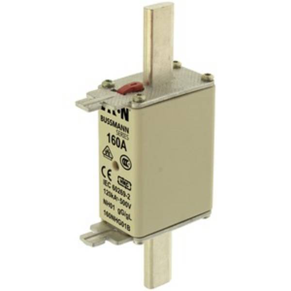 Eaton 160NHG01B NH-zekering Met mechanische beveiligingsweergave Afmeting zekering : 1 160 A 500 V 3 stuk(s)