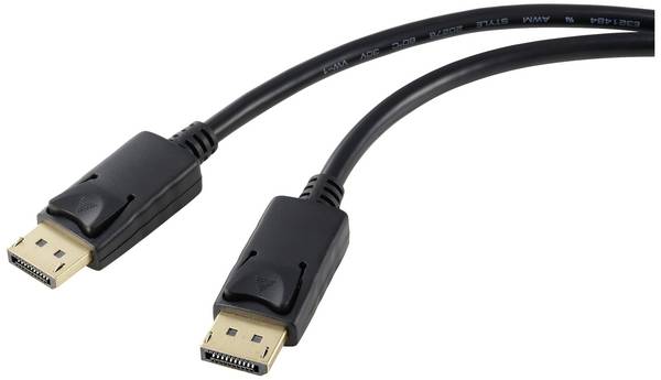 Renkforce RF-5245270 DisplayPort-kabel DisplayPort Aansluitkabel DisplayPort-stekker, DisplayPort-stekker 5.00 m Zwart 4K UHD