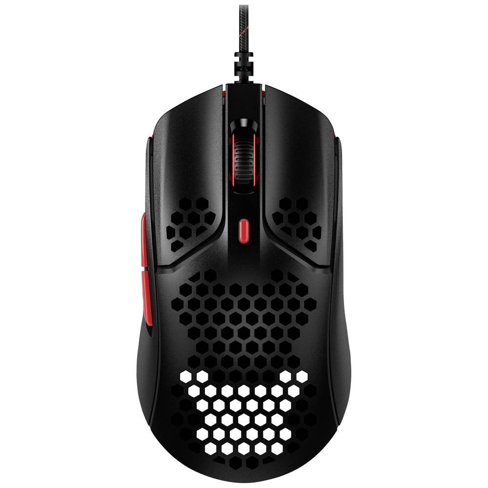 HyperX Pulsefire Haste Gaming-muis Kabelgebonden Optisch Zwart/rood 6 Toetsen 16000 dpi Verlicht