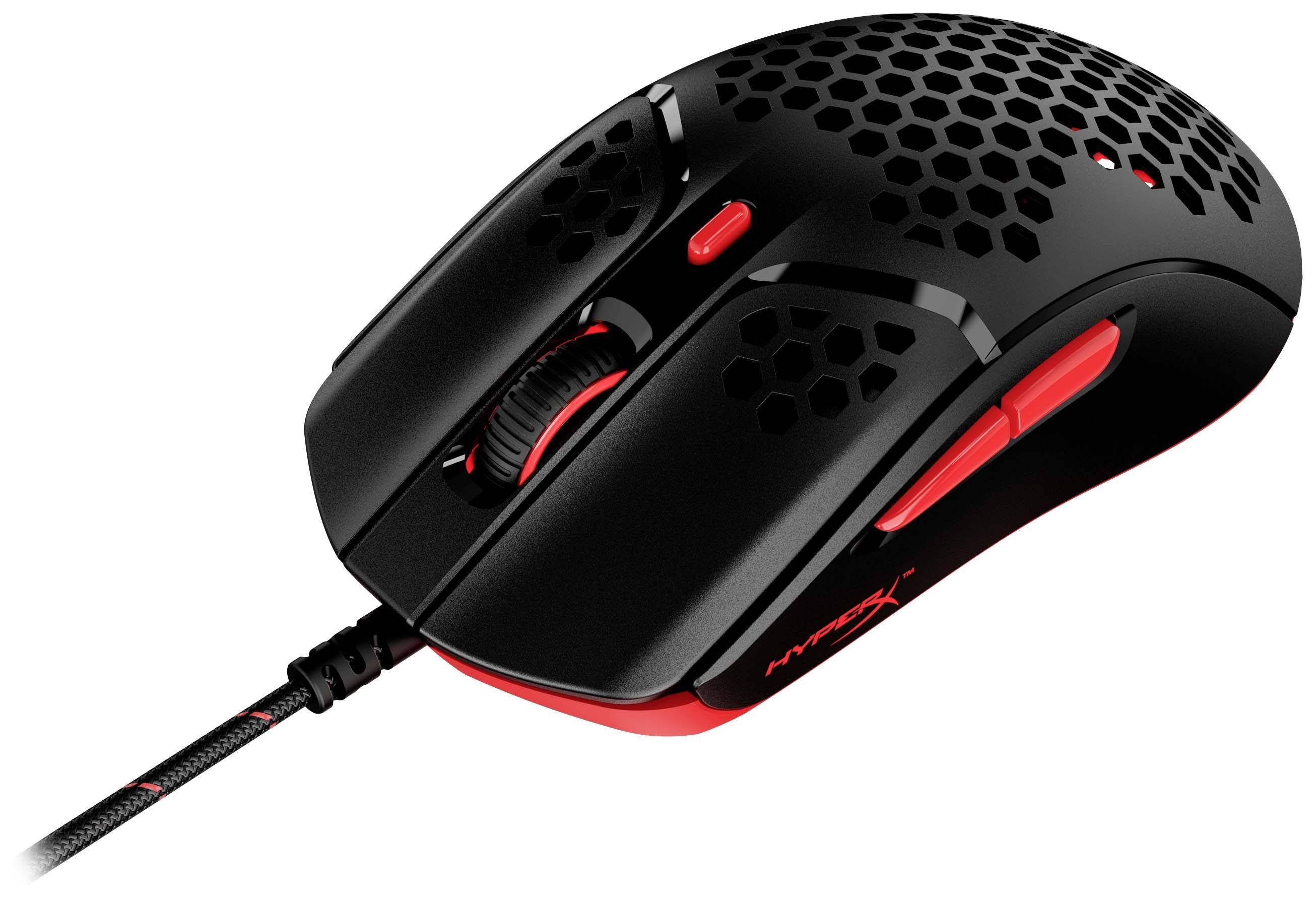 HyperX Pulsefire Haste optische bekabeling zwart rood-1