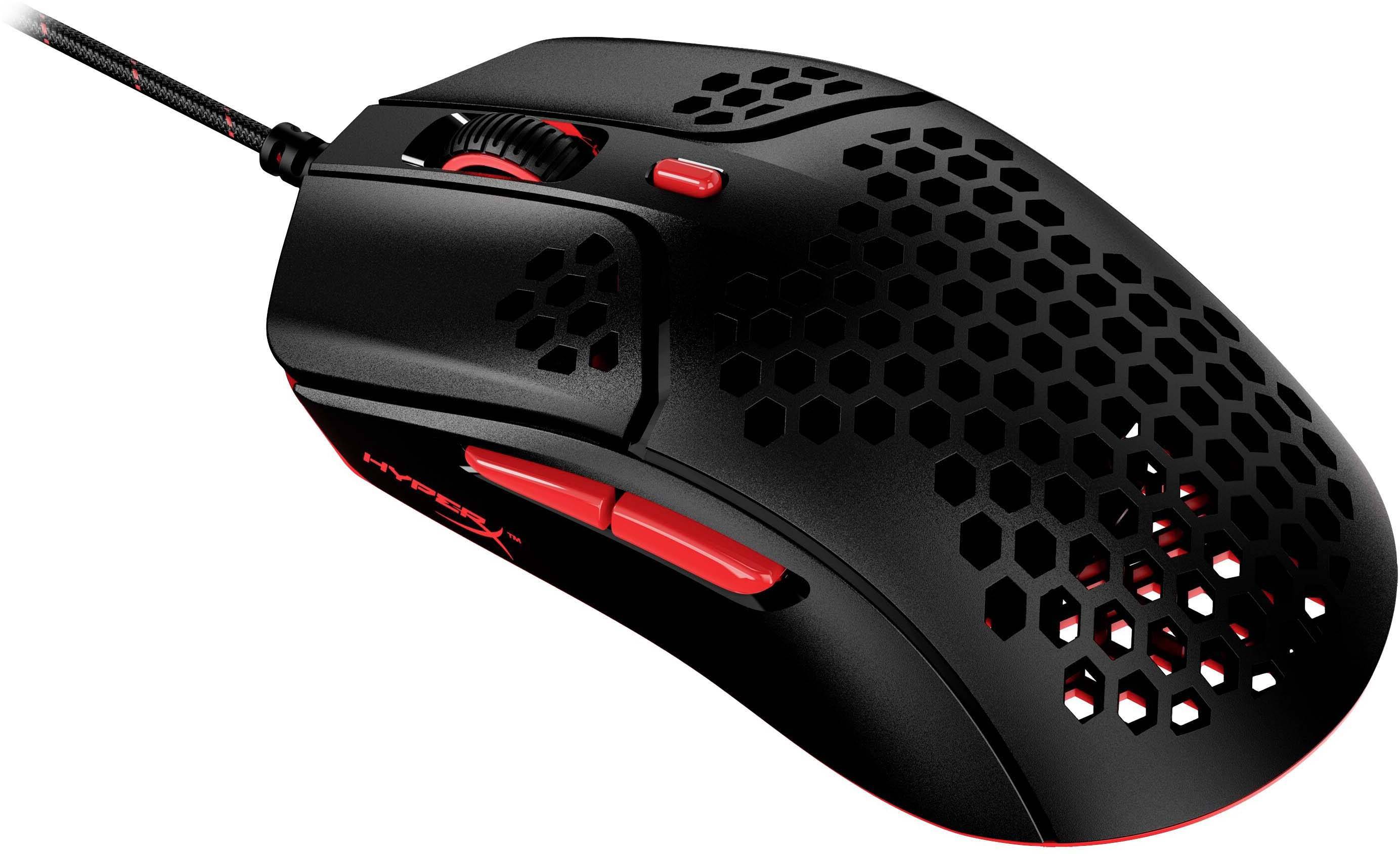 HyperX Pulsefire Haste optische bekabeling zwart rood-2