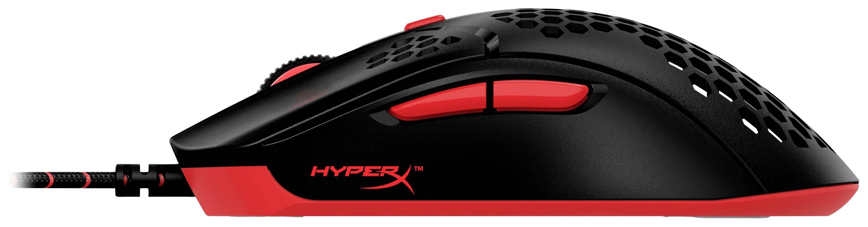HyperX Pulsefire Haste optische bekabeling zwart rood-3