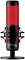 Rood gaming-microfoon met zwarte standaard, geschikt voor streaming en opnames. Markering toont 'HyperX'.