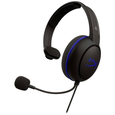 HyperX Cloud Chat Headset (PS4 licensed) Over Ear headset Kabel Gamen Mono Zwart/blauw  Volumeregeling, Microfoon uitsch