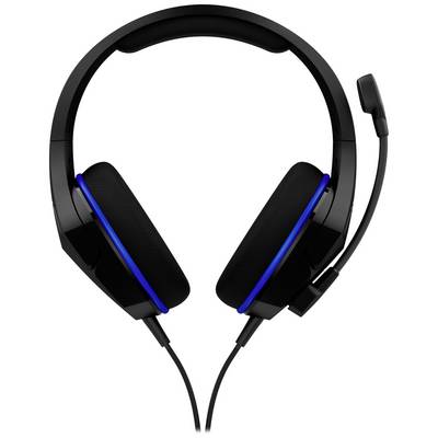 HP Inc. Cloud Stinger Core PS4 Headset Over Ear headset Kabel Zwart/blauw Volumeregeling, Microfoon uitschakelbaar (mute-0