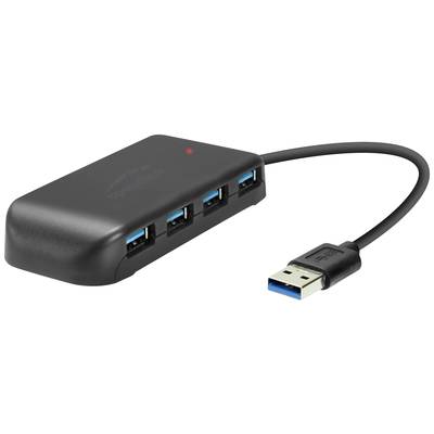 SpeedLink Snappy Evo 7 poorten USB 3.2 Gen 1-hub LED-weergave Zwart