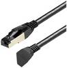 Transmedia TME TI48-1L - Patchkabel Cat.8.1 S/FTP gewinkelt gerade 1 m - Netwerk - CAT 8