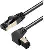 Transmedia TME TI48-5L - Patchkabel Cat.8.1 S/FTP gewinkelt gerade 5 m - Netwerk - CAT 8