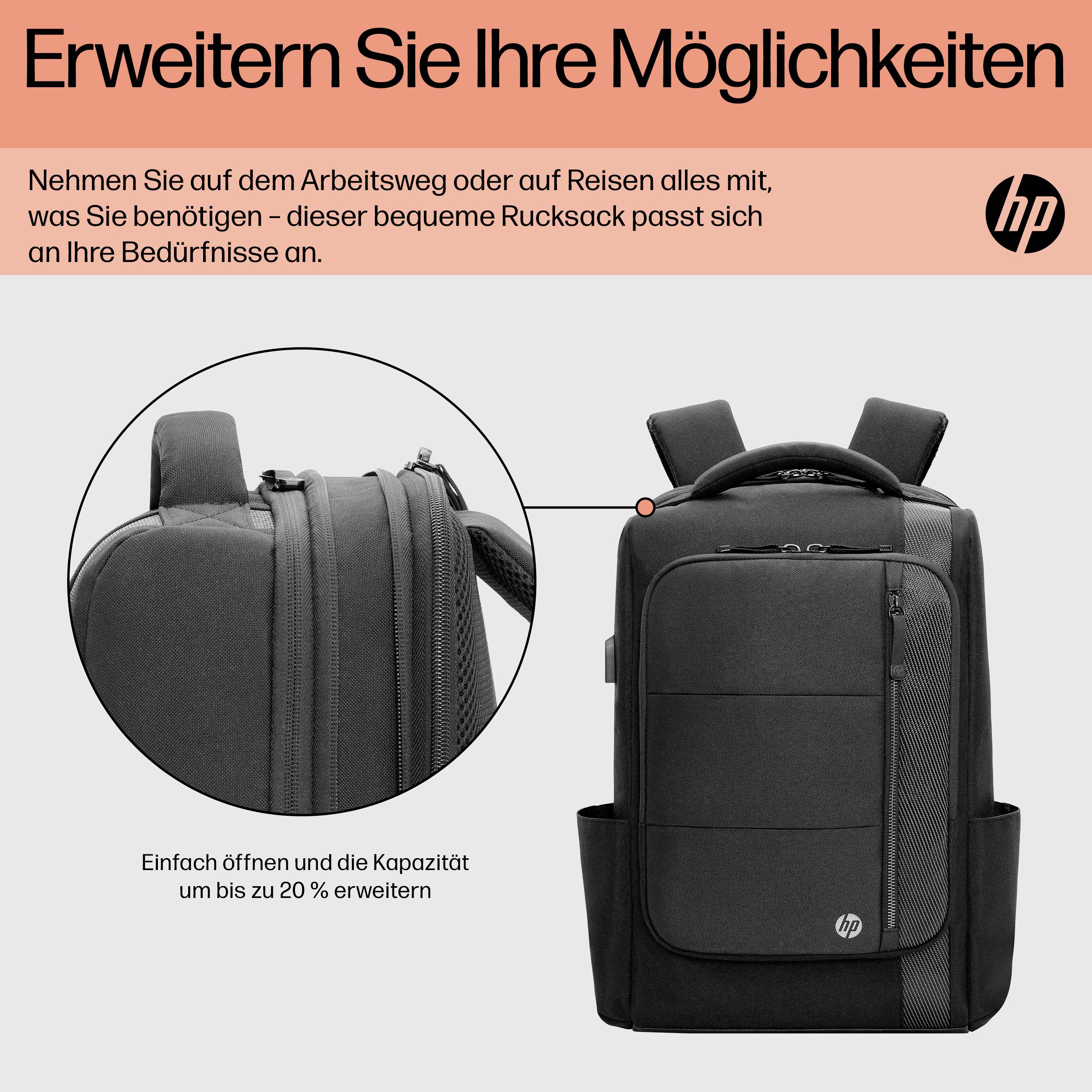 HP Renew Executive 16-inch Laptop Backpack Laptoprugzak Geschikt voor max. (laptop): 40,6 cm (16") Zwart-5