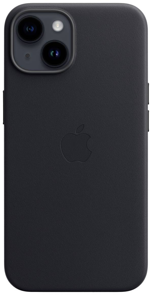Apple Leather Case MagSafe Case Apple iPhone 14 Middernacht Inductieve lading, Stootbestendig