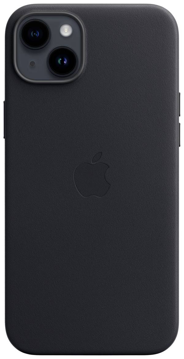 Apple Leather Case MagSafe Case Apple iPhone 14 Plus Middernacht Inductieve lading, Stootbestendig