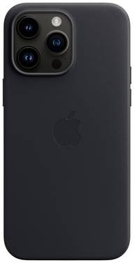Apple Leather Case MagSafe Case Apple iPhone 14 Pro Max Middernacht Inductieve lading, Stootbestendig