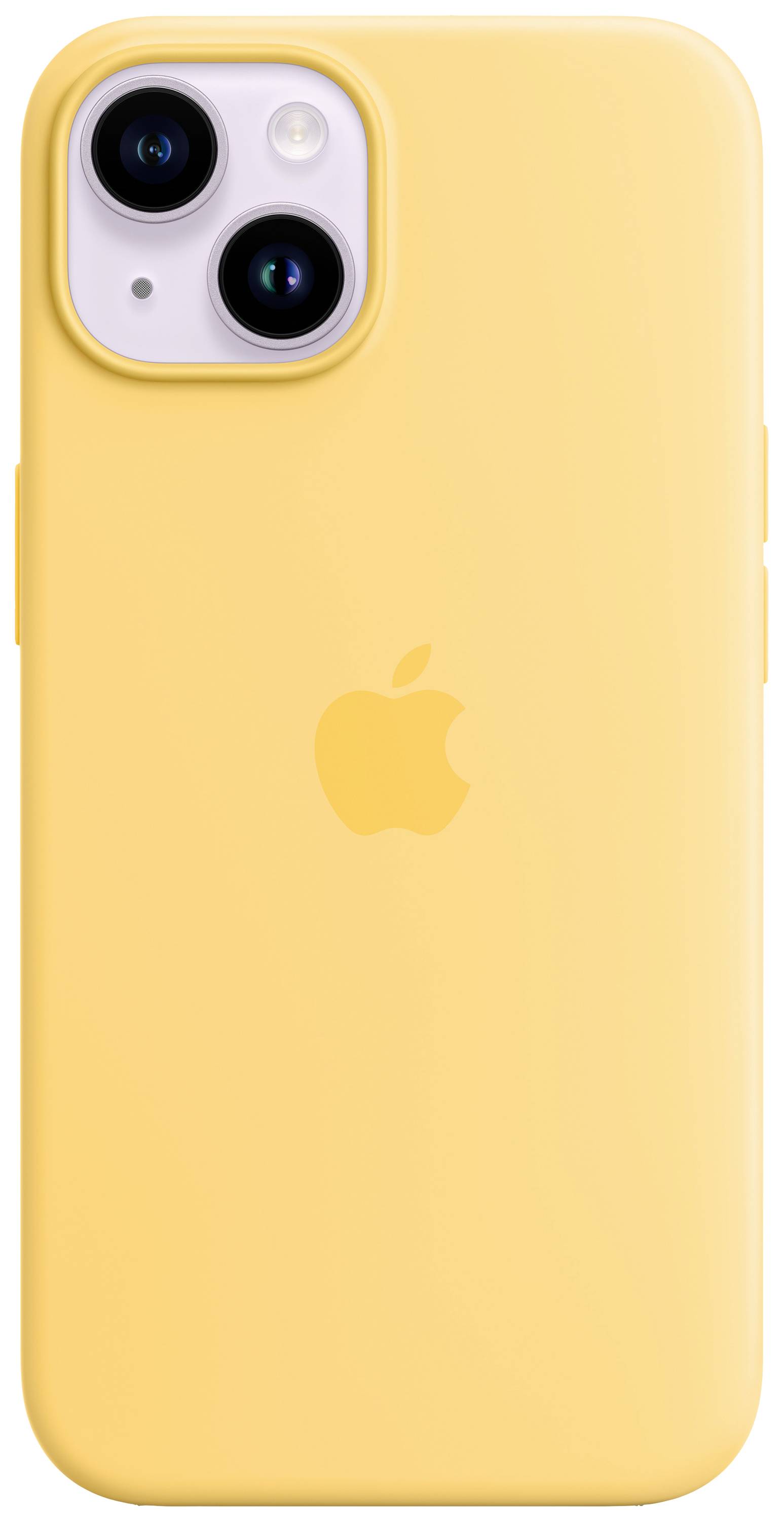 Apple Silicon Case MagSafe Case Apple iPhone 14 Zonnegeel Inductieve lading, Stootbestendig-2