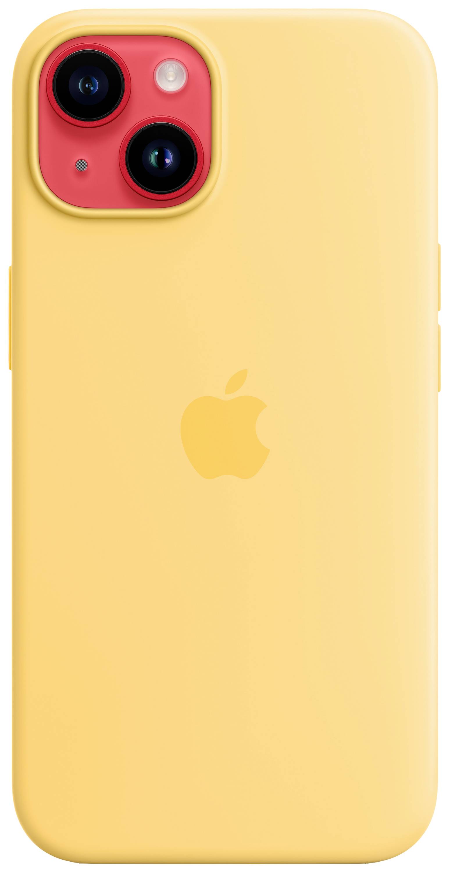 Apple Silicon Case MagSafe Case Apple iPhone 14 Zonnegeel Inductieve lading, Stootbestendig-4