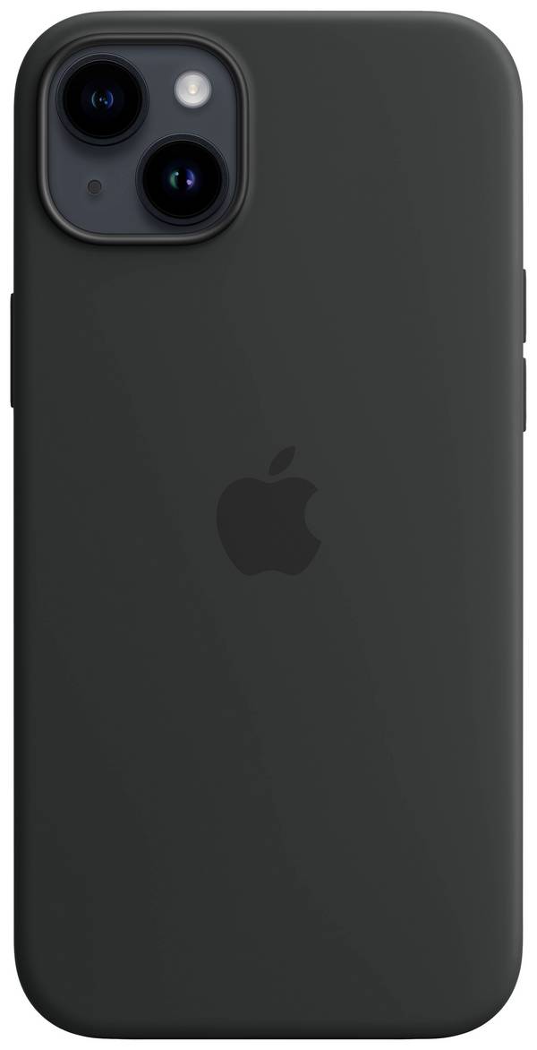 Apple Silicon Case MagSafe Case Apple iPhone 14 Plus Middernacht Inductieve lading, Stootbestendig
