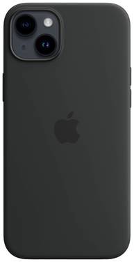 Apple Silicon Case MagSafe Case Apple iPhone 14 Plus Middernacht Inductieve lading, Stootbestendig