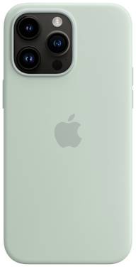 Apple Silicon Case MagSafe Case Apple iPhone 14 Pro Max Turquoise Inductieve lading, Stootbestendig