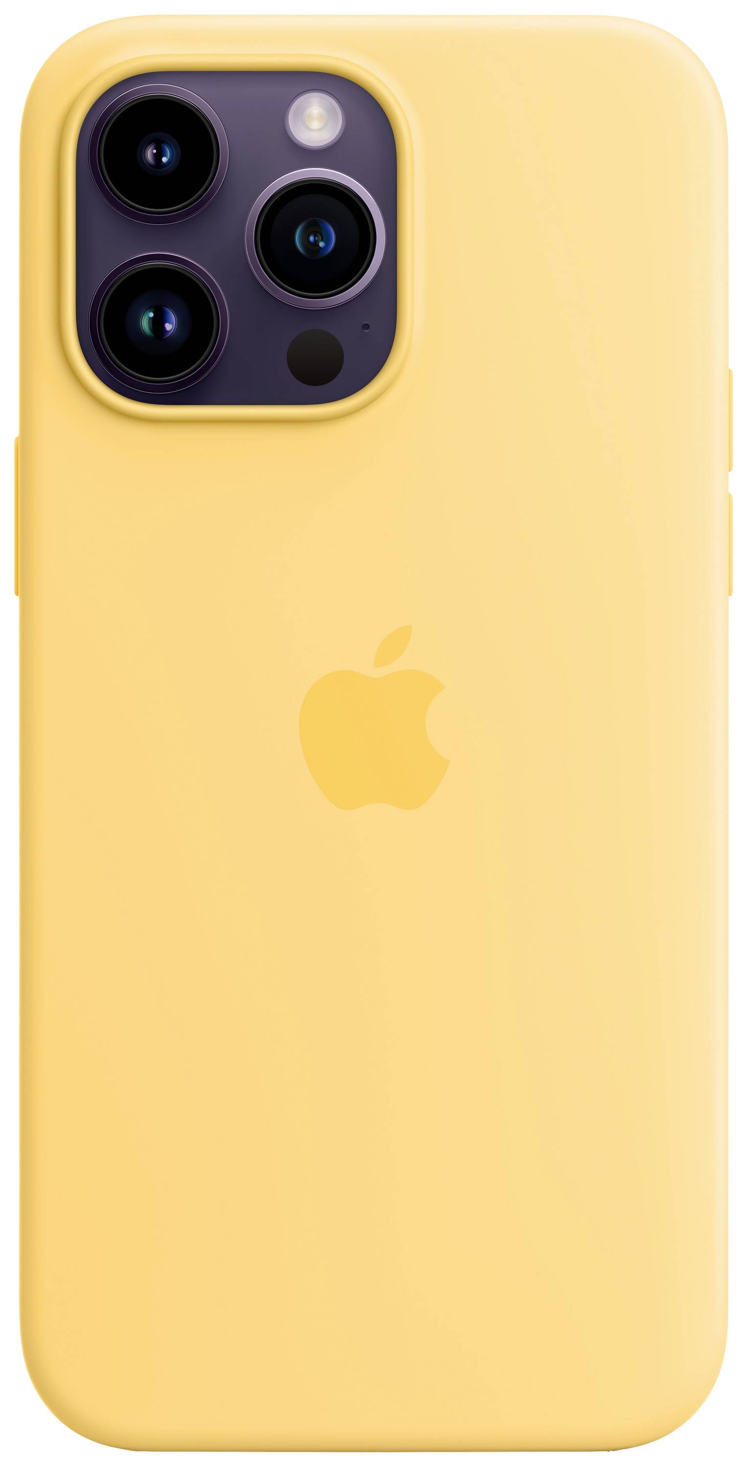 Apple Silicon Case MagSafe Case Apple iPhone 14 Pro Max Zonnegeel Inductieve lading, Stootbestendig-1