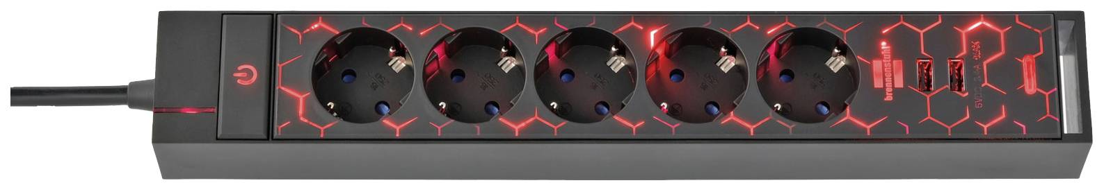 Brennenstuhl 1153560100 Gaming Stekkerdoos | 5 sockets | Aan/uit Schakelaar | 2x USB-A | Zwart | 1,5 meter-7