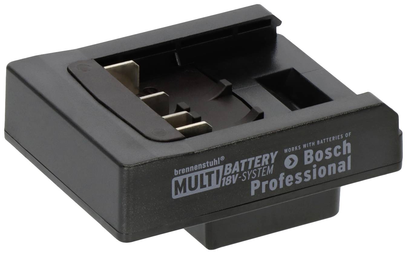 Adapter voor het 'Brennenstuhl Multi Battery 18V Systeem', compatibel met Bosch Professional gereedschapsaccu's.
