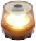 Ronde, transparante lamp met warm, geel licht en een zwarte knop bovenaan, merknaam 'OSRAM' zichtbaar aan de bovenkant van de lamp.