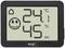 Digitale hygrometer met lcd-display toont 24,1 graden Celsius en 45% luchtvochtigheid, smiley-symbool voor een goed klimaat.